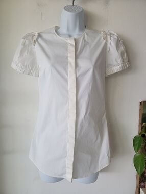 Red Valentino Short Sleeve Ribbon Deatails Blouse Size 40